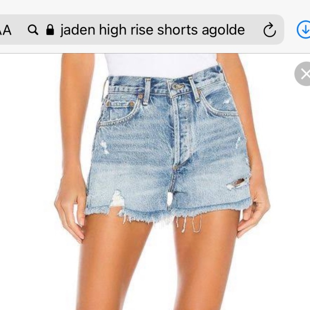 agolde jaden high rise short 25
